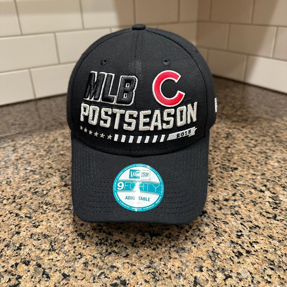 Cleveland Indians Hat New Era 9FORTY Adjustable MLB Postseason 2015 Black New